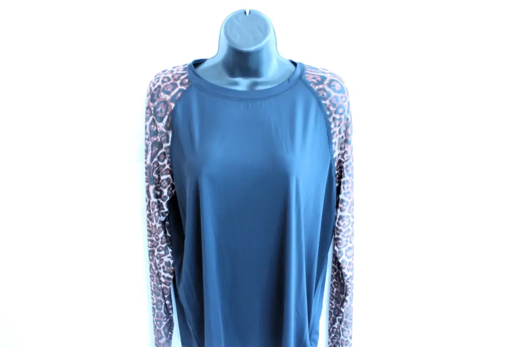 Women's Cowgirl Tuff Sleeve Leopard Blk 