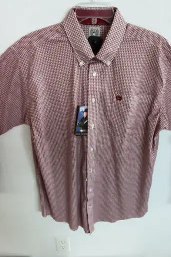 Men's Cinch Red & White Diamond 