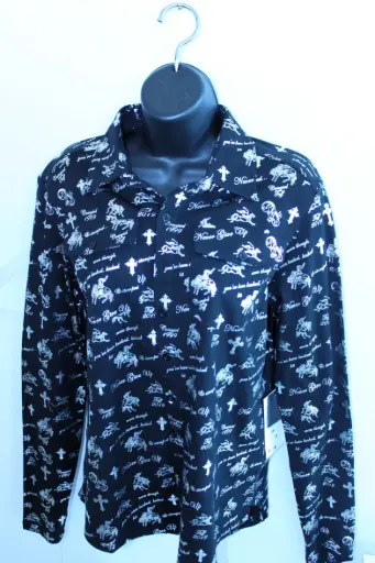 Women's Cowgirl Tuff Allover Foil Print 