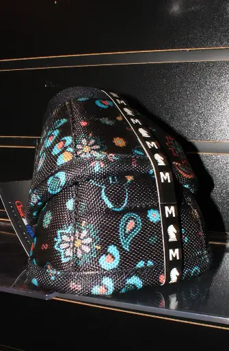 [17460] Black Paisley Dy No Turn Bell Boot 